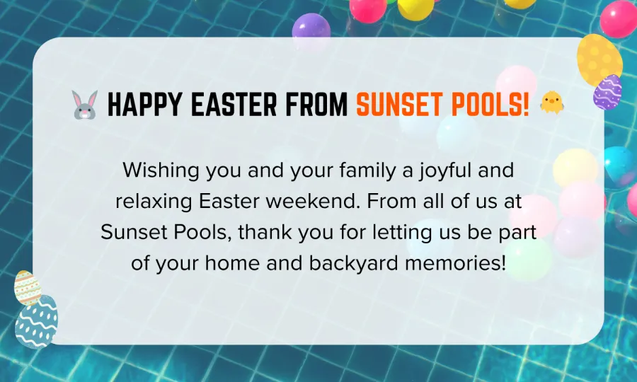 easter pop up A graphic popup greeting happy easter from the company